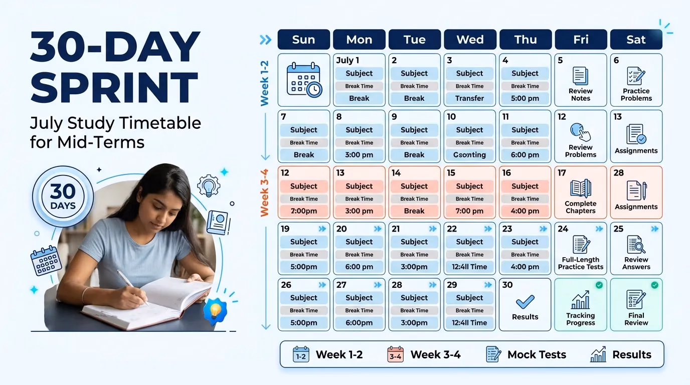 The Ultimate 30-Day July Sprint: How to Cram 3 Months of Syllabus Before August