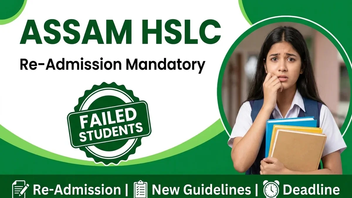 Assam HSLC 2026: Failed Students Must Take Re-Admission — New Rule Explained