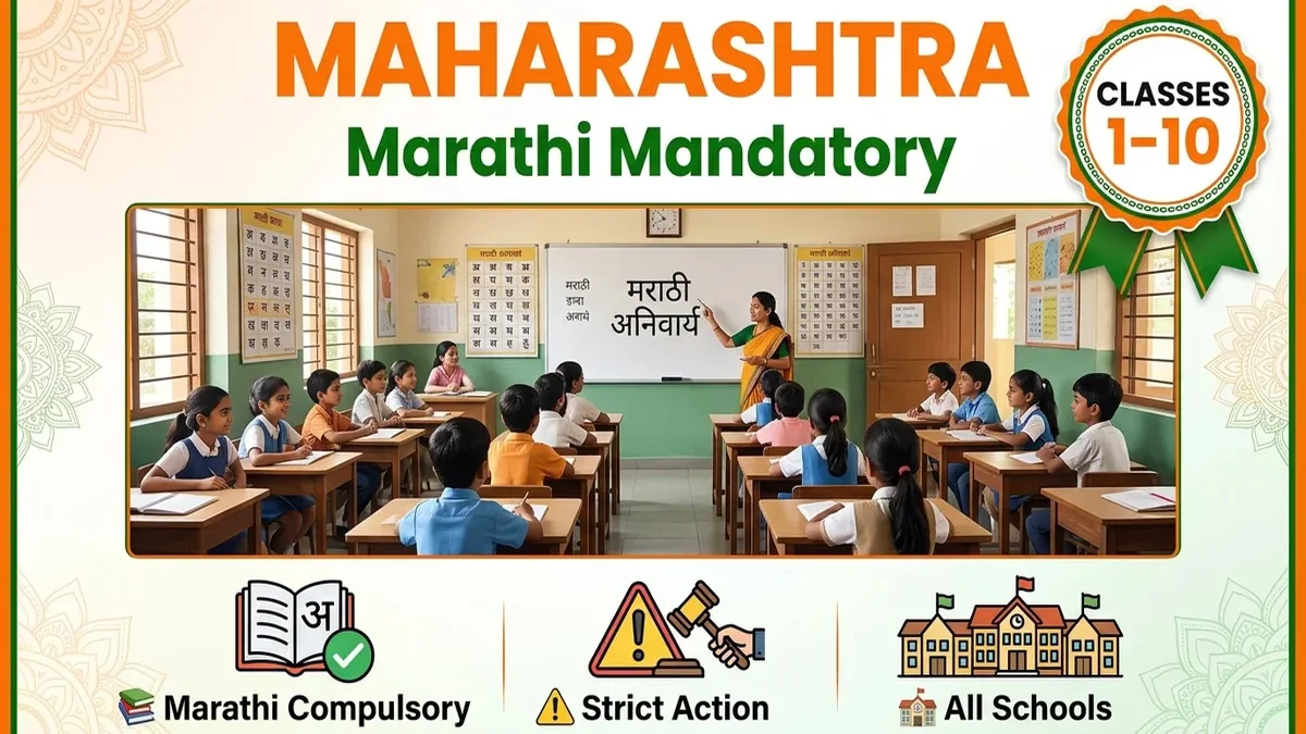 Maharashtra Makes Marathi Mandatory in All Schools (Class 1-10): 2026 Rule Change