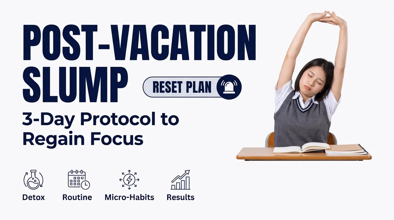 The 3-Day Protocol to Destroy Post-Vacation Lethargy Before It Ruins Your Grades