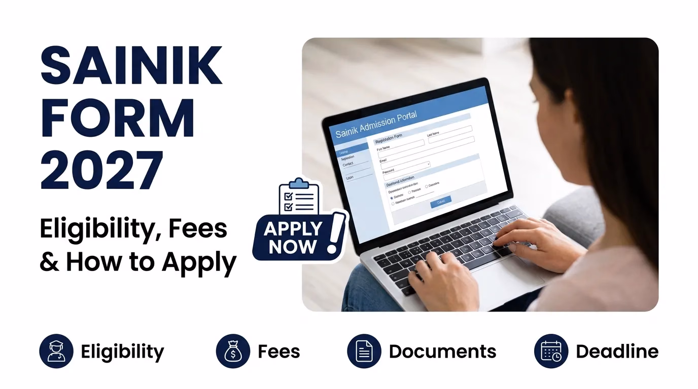 Sainik School Admission Form 2027: Eligibility, Fees & Step-by-Step Application Guide